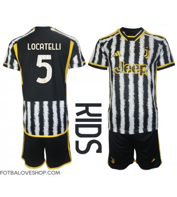 Juventus Manuel Locatelli #5 Dětské Domácí Dres 2023-24 Krátký Rukáv (+ trenýrky)